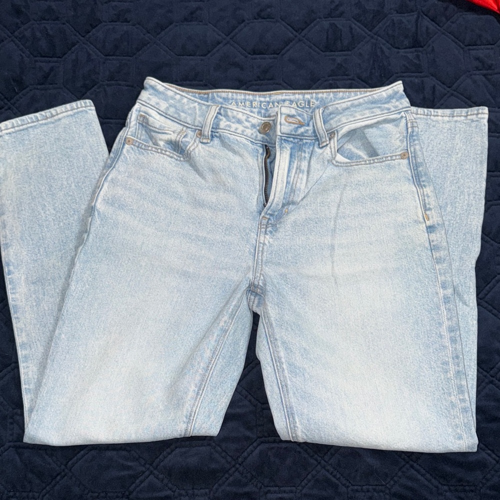 American Eagle Outfitters Light Wash Straight Leg Jeans